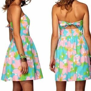 LILLY PULITZER Strapless Richelle Dress Shorely Blue Mojo Size 6